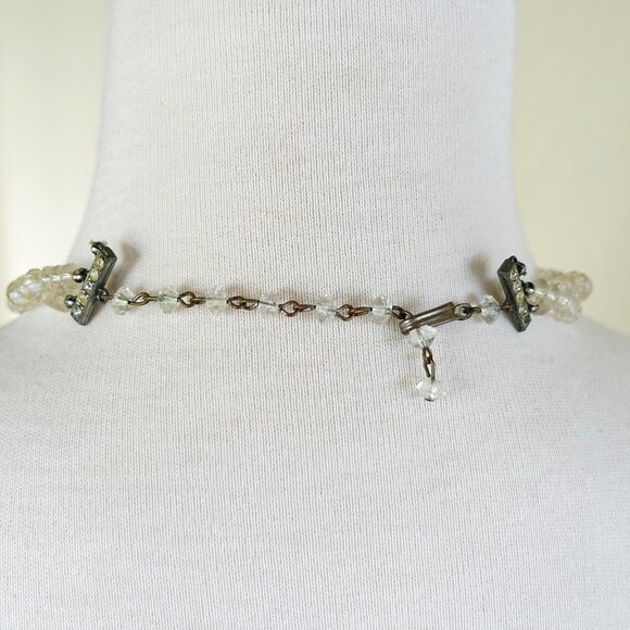 Two 1960s Vintage Crystal Necklaces 17"-19" - Picture 14 of 16